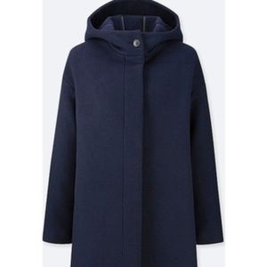 UNIQLO WOMEN Light Weight Wool Blended Hooded Coat